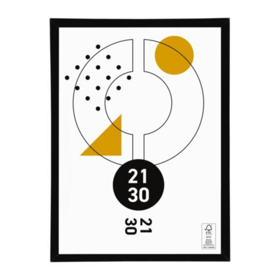 Cadre photo Marco clip noir 21 x 30 cm PVC - OSTARIA