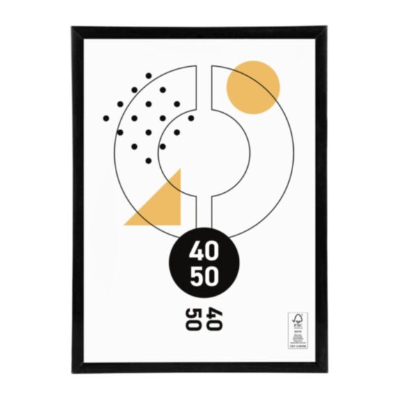 Cadre photo Marco clip noir 40 x 50 cm PVC - OSTARIA