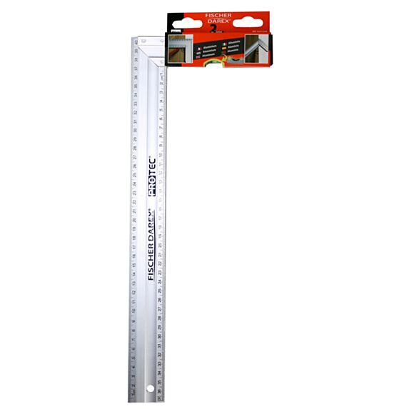 Equerre lame inox 400 mm talon aluminium - FISCHER DAREX