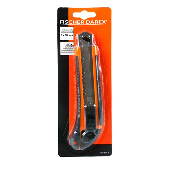 Cutter à lame cassable 18 mm, chargeur 3 lames - FISCHER DAREX