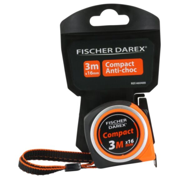 Mètre ruban mesure compacte Classic 3mx16mm - FISCHER DAREX