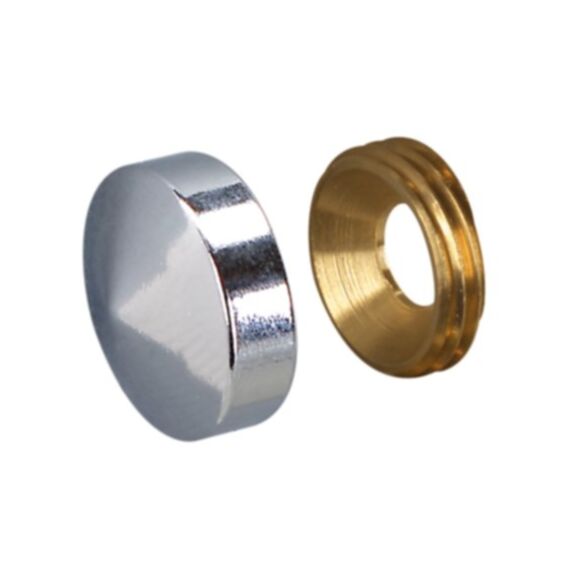 Cache vis D22mm laiton chromé x4