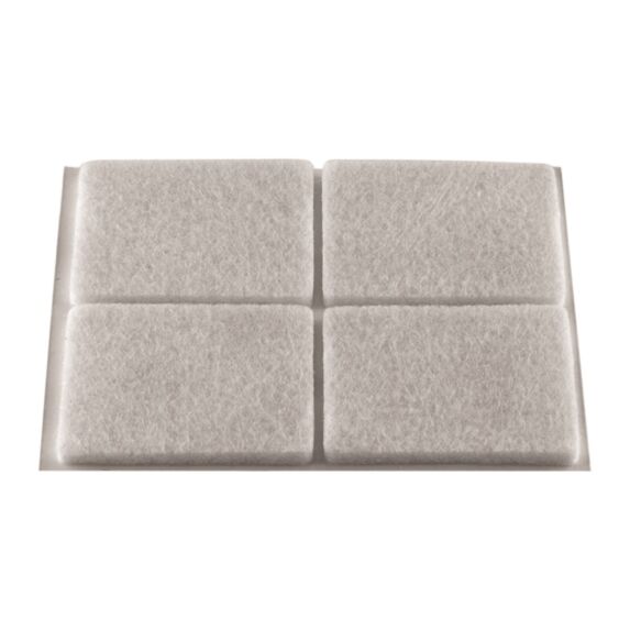Patin rectangulaire adhesif feutre blanc 25x35 x6