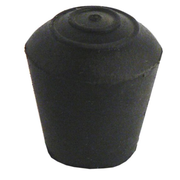 Embout rond exterieur caoutchouc noir d20 x4