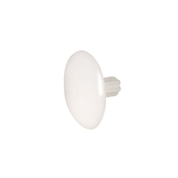 Cache vis D12mm, 6 pans de 4 plastique blanc x24