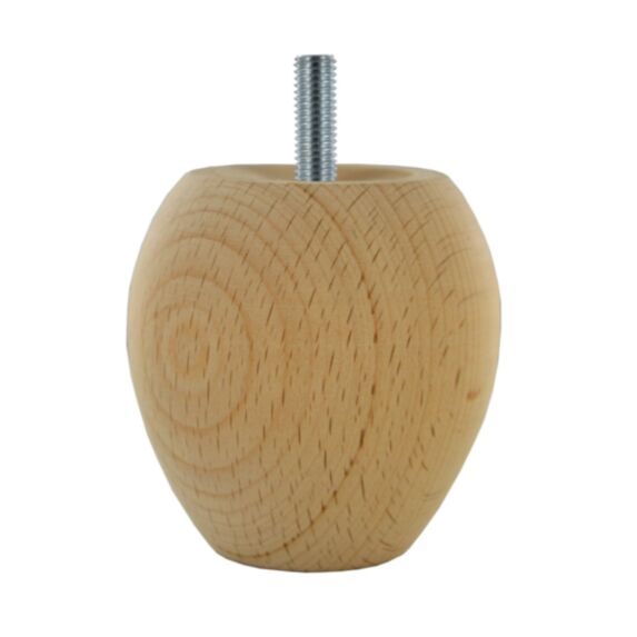 Pied de meuble boule hêtre brut D70mm H70mm