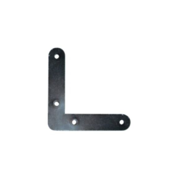 Equerre à plat bouts ronds 80x80mm acier zingué