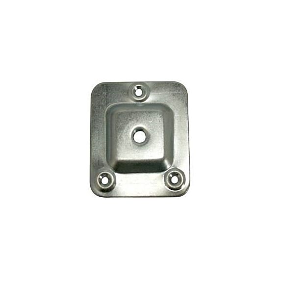 Platine carree fixe droite 66x58 acier zingue
