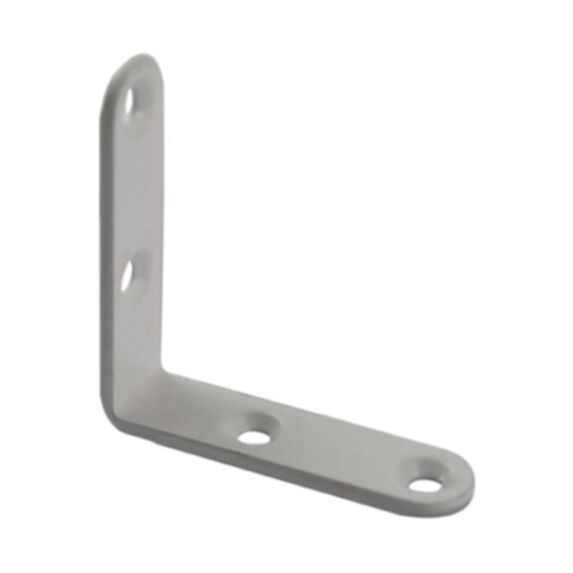 Equerre d'assemblage 50x50mm acier époxy blanc