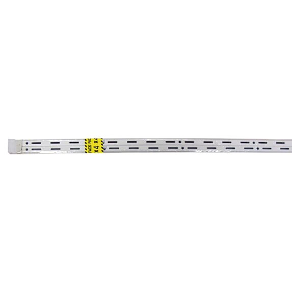 Crémaillère simple pas de 50 acier blanc 2m X4