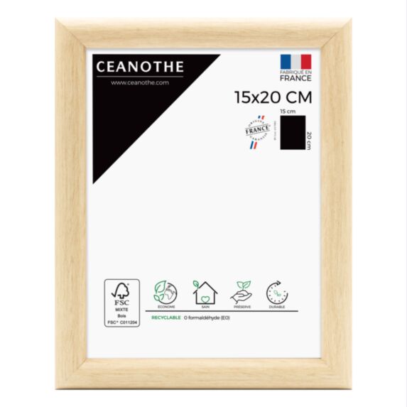 Cadre photo Shelter bois clair 15x20cm - CEANOTHE