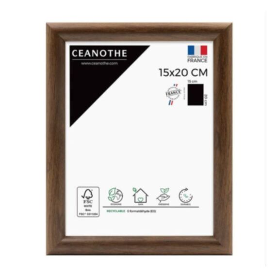 Cadre photo Shelter ébène 15x20cm - CEANOTHE
