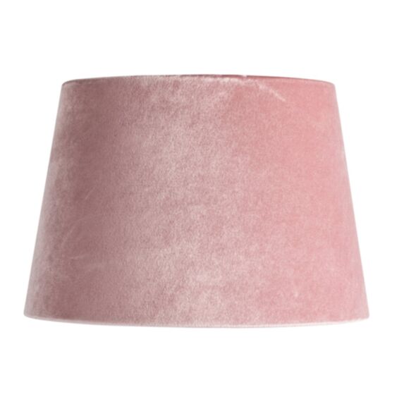 Abat-jour Sidony en velours Ø28 x H19,5 cm vieux rose - MATHIAS