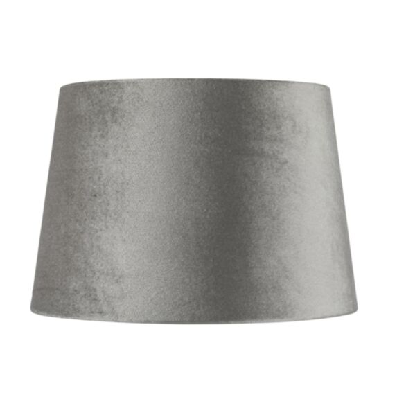 Abat-jour Sidony en velours Ø24 x H16,5 cm gris - MATHIAS