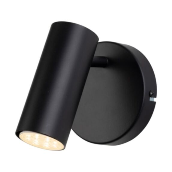 Spot simple Verso Ø12 x H14 cm GU10 7W métal noir - MATHIAS