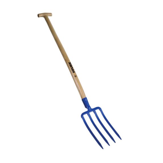 Fourche à bêcher à douille 4 dents manche béquille 30 cm - REVEX