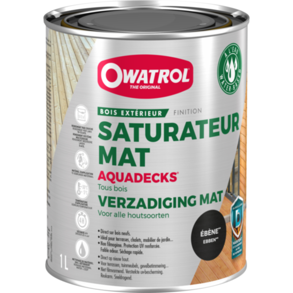 Saturateur mat Aquadeck Teck 1 L - OWATROL