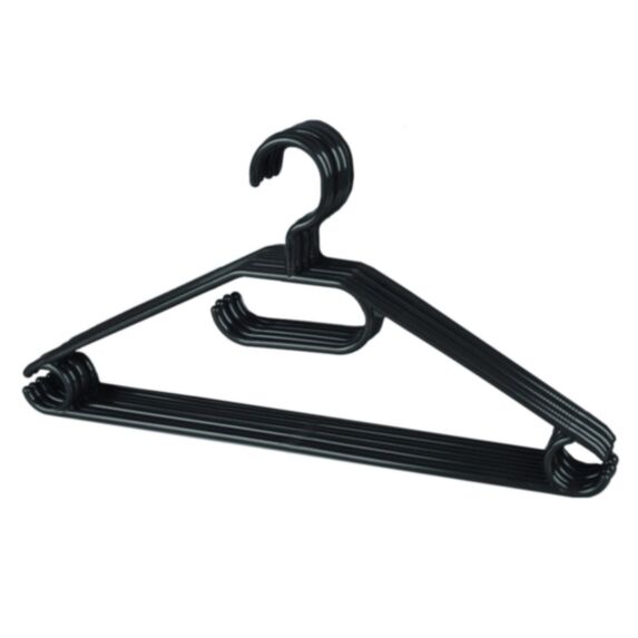 Set de 5 cintres crochet tournant noir - FRANDIS 