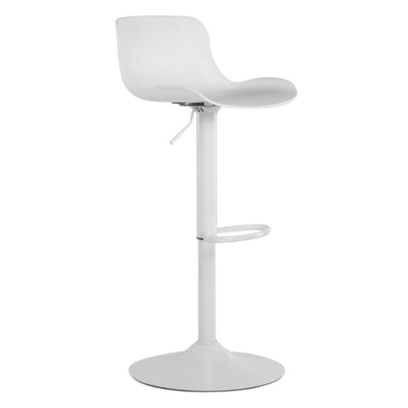 Tabouret de bar Oreo réglable blanc uni 43,5 x 48 cm - FRANDIS