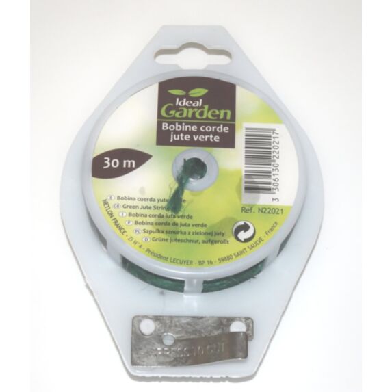 Bobine corde de jute verte 30 m - IDEAL GARDEN