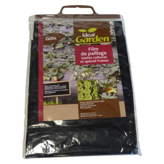 Film paillage 30 microns 2 x 5 m noir - IDEAL GARDEN