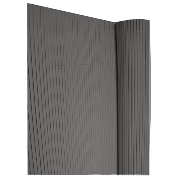 Canisse double face Lame PVC 10mm 1,5x3m Anthracite - IDEAL GARDEN
