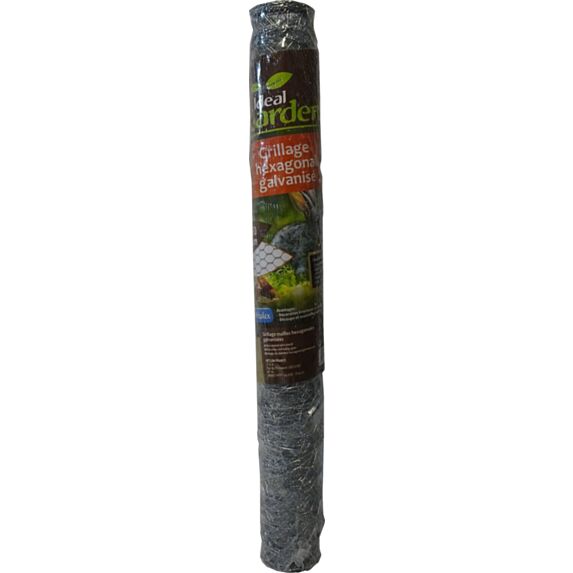 Grillage hexagonal galvanisé 40 mm 1 x 10 m - IDEAL GARDEN