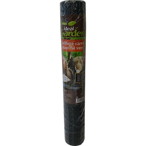 Grillage carré plastifié 19 mm 0,5 x 3 m - IDEAL GARDEN