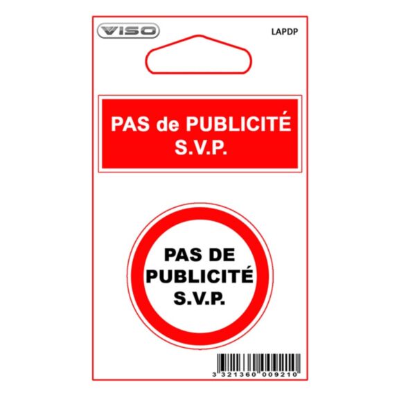 Adhesif pas de pub 80x56mm