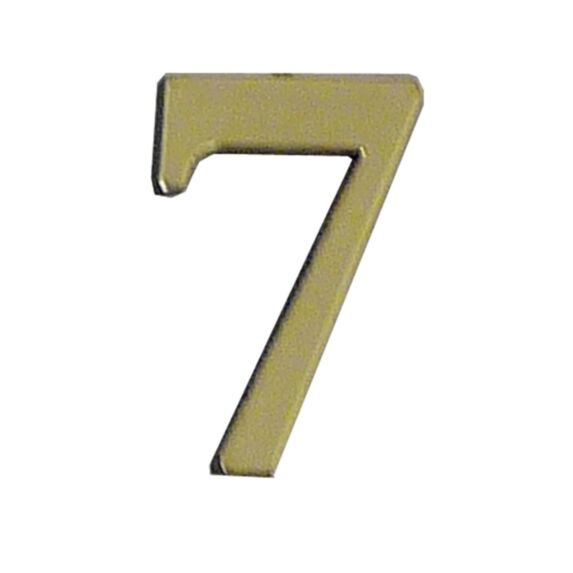 Chiffre adhesif n°7 plastique doré 40mm