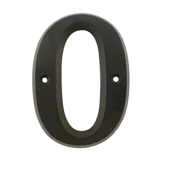Chiffre de rue Zamak n°0 80mm + vis