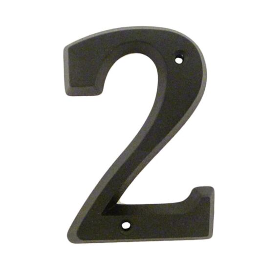 Chiffre de rue Zamak n°2 80mm + vis