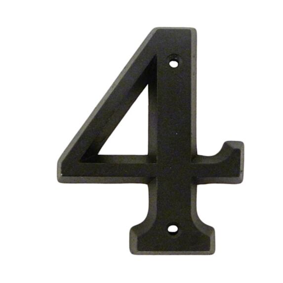 Chiffre de rue Zamak n°4 80mm + vis