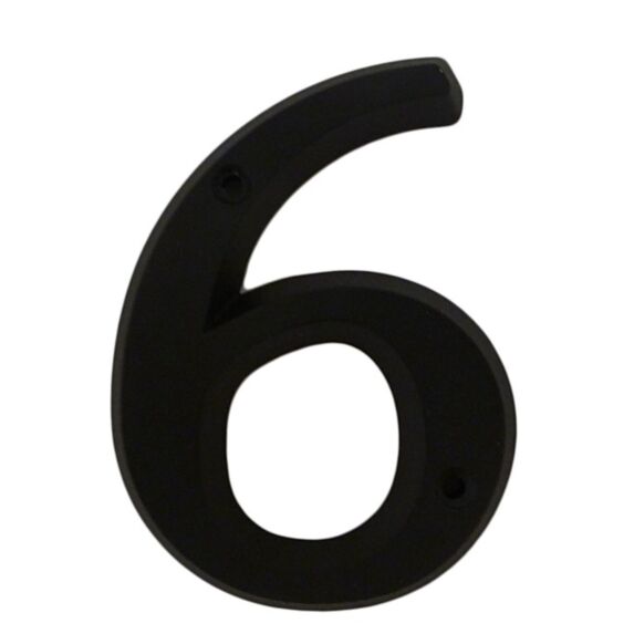 Chiffre de rue Zamak n°6 80mm + vis