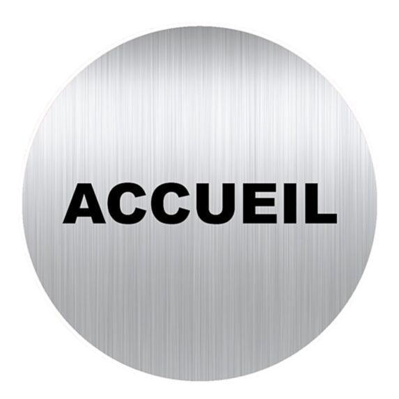 Panneau aluminium adhesif ø80mm accueil