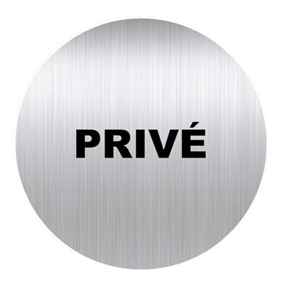 Panneau aluminium adhesif ø80mm privé