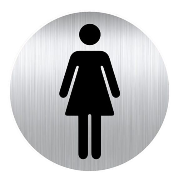 Panneau aluminium adhesif ø80mm toilettes femmes