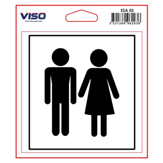 Adhesif toilettes homme /femme 115x115mm