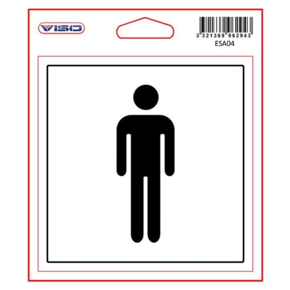 Adhesif toilettes hommes 115x115mm