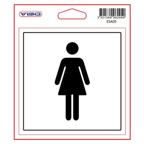 Adhesif toilettes femmes 115x115mm