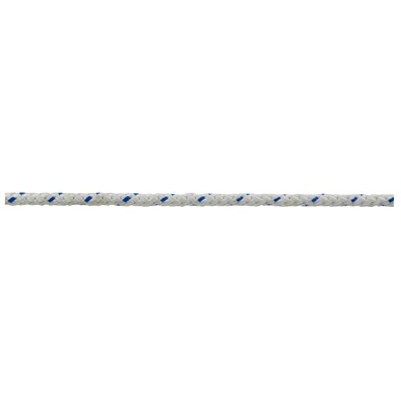 Drisse polypropylène blanc fil bleu ø4mm longeur :27m 