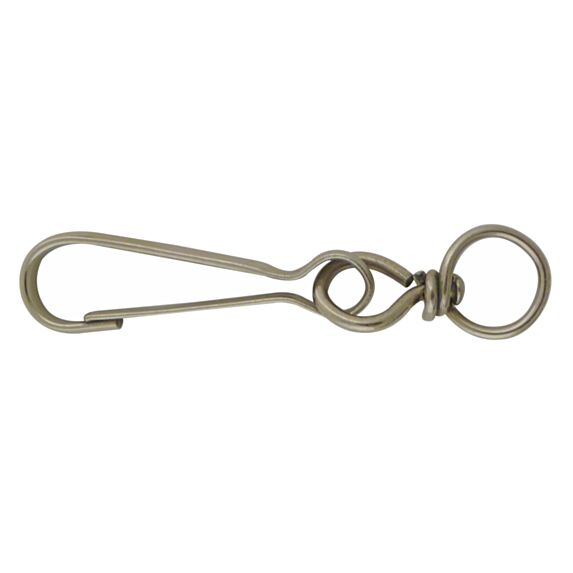 4 mousquetons simplex a touret acier nickele longueur :40mm 