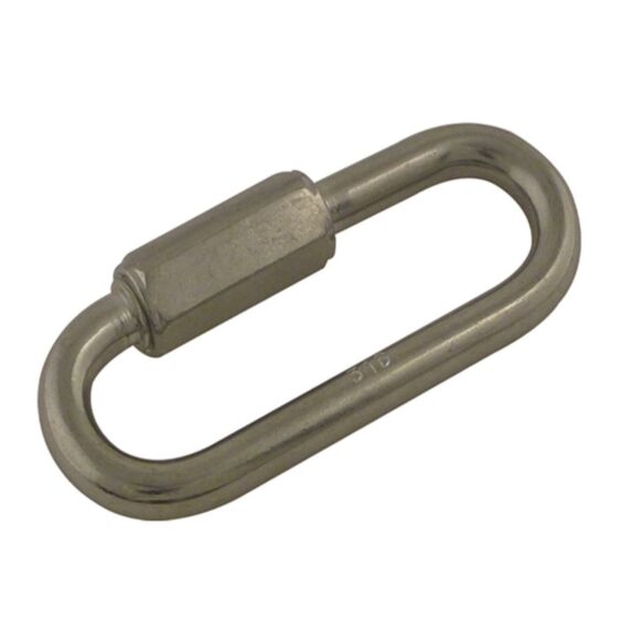 1 maillon a visser gde ouverture inox AISI 316 ø6mm 