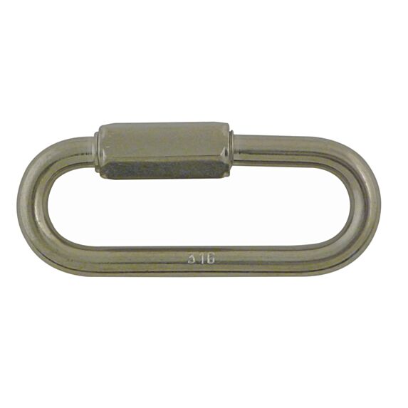 1 maillon a visser gde ouverture inox AISI 316 ø8mm 