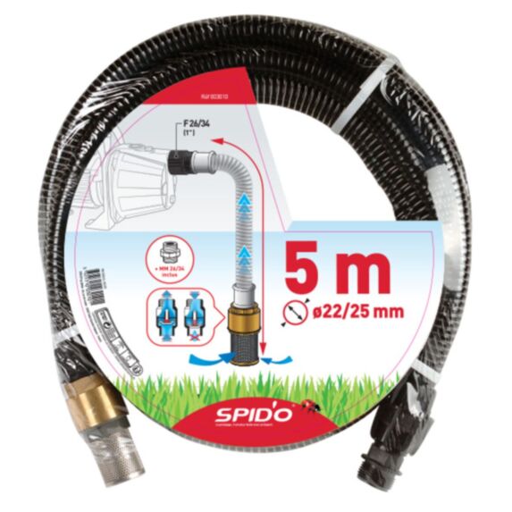 Kit d'aspiration laiton Ø22 mm 5 m - SPID'O