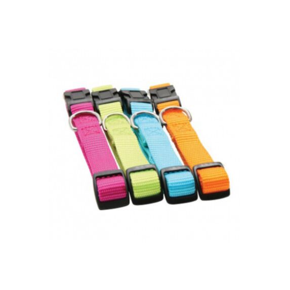 Collier nylon réglable 15 mm turquoise - ZOLUX