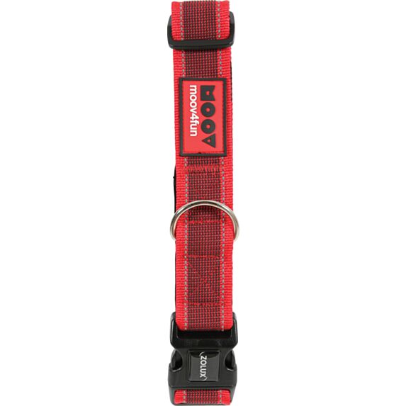 Collier réflectif Moov - 15mm - 30 à 37cm - Rouge