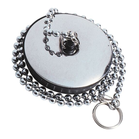 Bouchon inox chaînette Ø52 mm pour évier - WIRQUIN