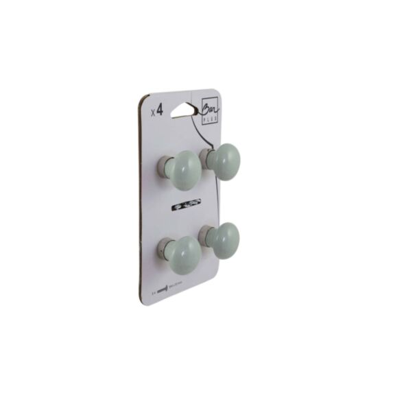Set de 4 boutons de meuble Coton vert porcelaine - BAR PLUS