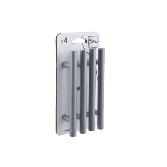 Set de 4 boutons de meuble fil gris acier - BAR PLUS